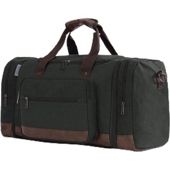 Canvas Big Crossbody Bag Large Capacity Travel Tote Weekend Bag Convenient